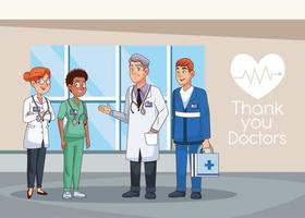 diverse doctor characters vector