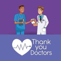 professional doctor and surgeon characters vector