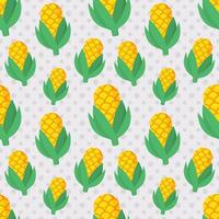 corn seamless pattern vector illustration in flat style