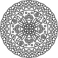 mandala con adornos vector