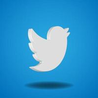 3D vector Twitter icon