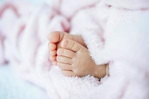 Newborn baby feet photo