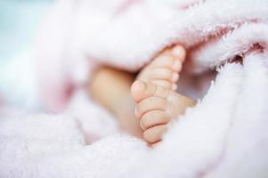 Newborn baby feet photo