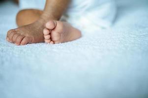 Newborn baby feet photo