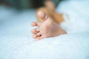 Newborn baby feet photo