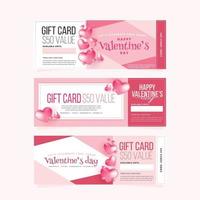 Valentine's Day Vouchers vector