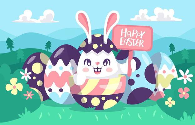 Happy Easter Bunny Illustration