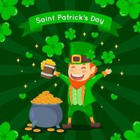 Saint patrick's day illustration in flat design style vector