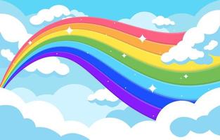 Free Vector  Rainbow background desktop wallpaper, cute vector