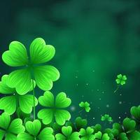 Shamrock Leaves with Abstract Bokeh vector