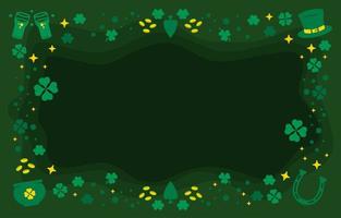 Flat Iconic Shamrock Background vector