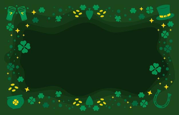 Flat Iconic Shamrock Background