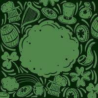 Doodle Background of Leprechaun's for St Patrick's Day
