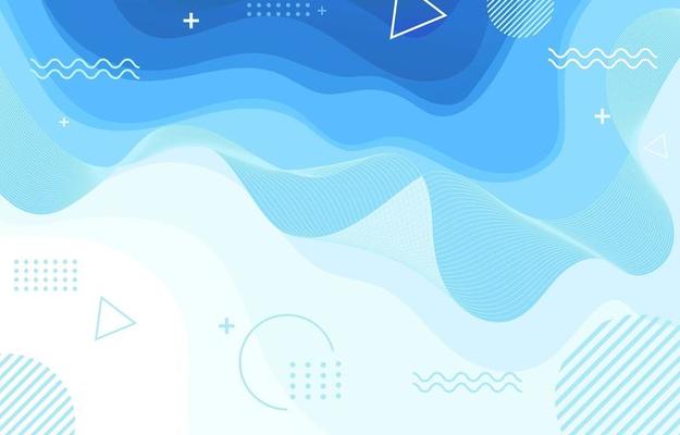 Geometric Blue Wave Background