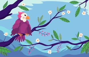 Eagle Waiting Spring vector