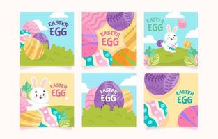 Cute Little Bunny Hunting For Eggs vector