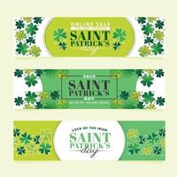 St. Patrick's Day Shamrock Banners vector