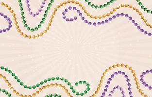 Mardi Gras Traditional Beads Background vector