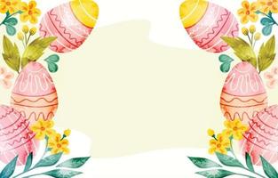 Watercolor Easter Eggs Background vector