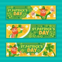 Happy Leprechaun with Character Banner vector