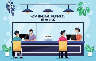 New Normal Pandemic Protocol In Office vector