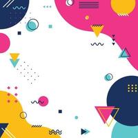 Colorful Flat Background with Geometrics Object vector