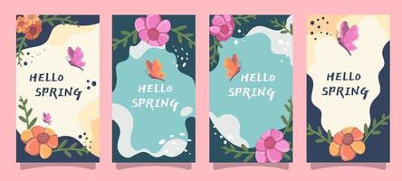 tarjeta de felicitación de primavera vector