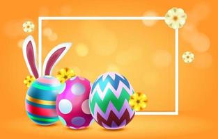 Realistic Easter Egg Background vector