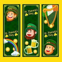 Set of Leprechaun banners vector