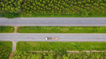 Aerial view of a road photo