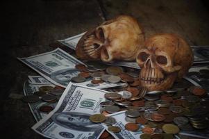 Skulls on bank notes