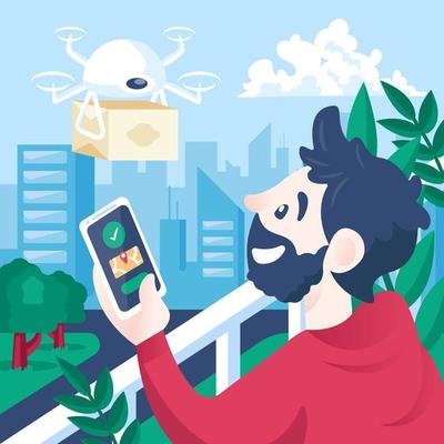 Shipping Products Without Contact with Drones