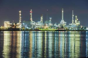 Refinery in Thailand at night photo