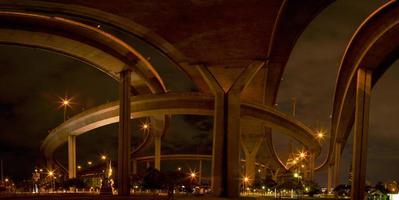 Under the bridge in the evening photo