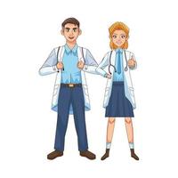 professional doctor characters vector illustration