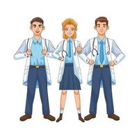 professional doctors characters vector