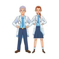 professional doctor characters vector illustration