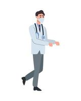 doctor with face mask character vector