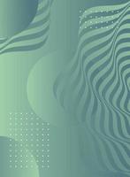 Abstract wavy green background vector