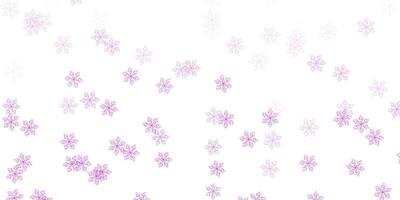Telón de fondo natural de vector violeta claro con flores.