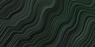 Dark Green vector background with wry lines.