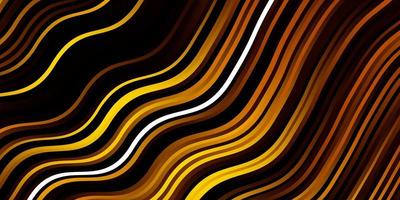 Dark Orange vector backdrop with bent lines.