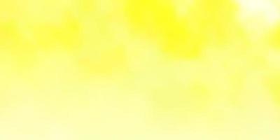 Light Yellow vector background with clouds.