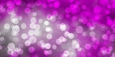 Light Purple, Pink vector texture with circles.