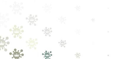 Light gray vector backdrop with virus symbols.