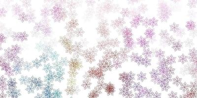 Light multicolor vector natural artwork with flowers.
