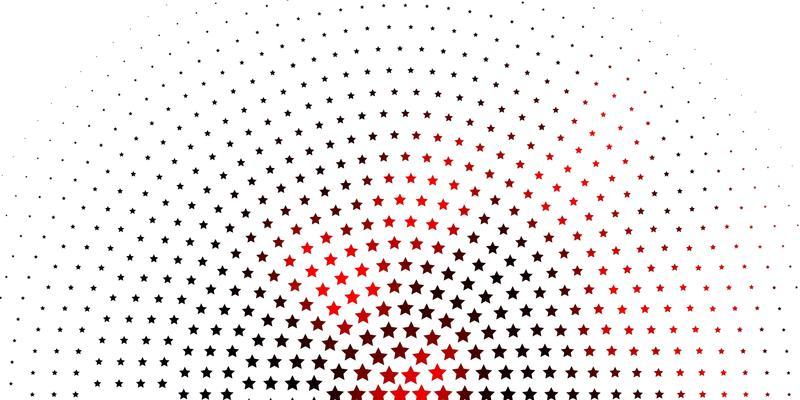Light Red vector background with colorful stars.
