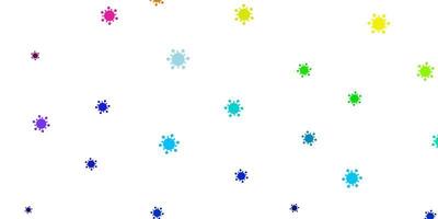 Light multicolor vector background with covid-19 symbols.