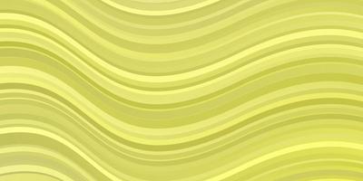 Fondo de vector amarillo claro con líneas curvas.