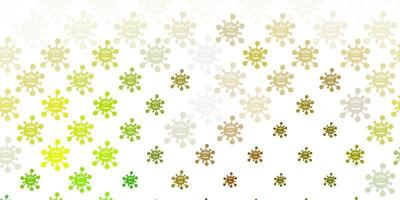 Light Green, Yellow vector texture with disease symbols.